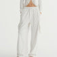 EYELET CARGO PANTS (WHITE)