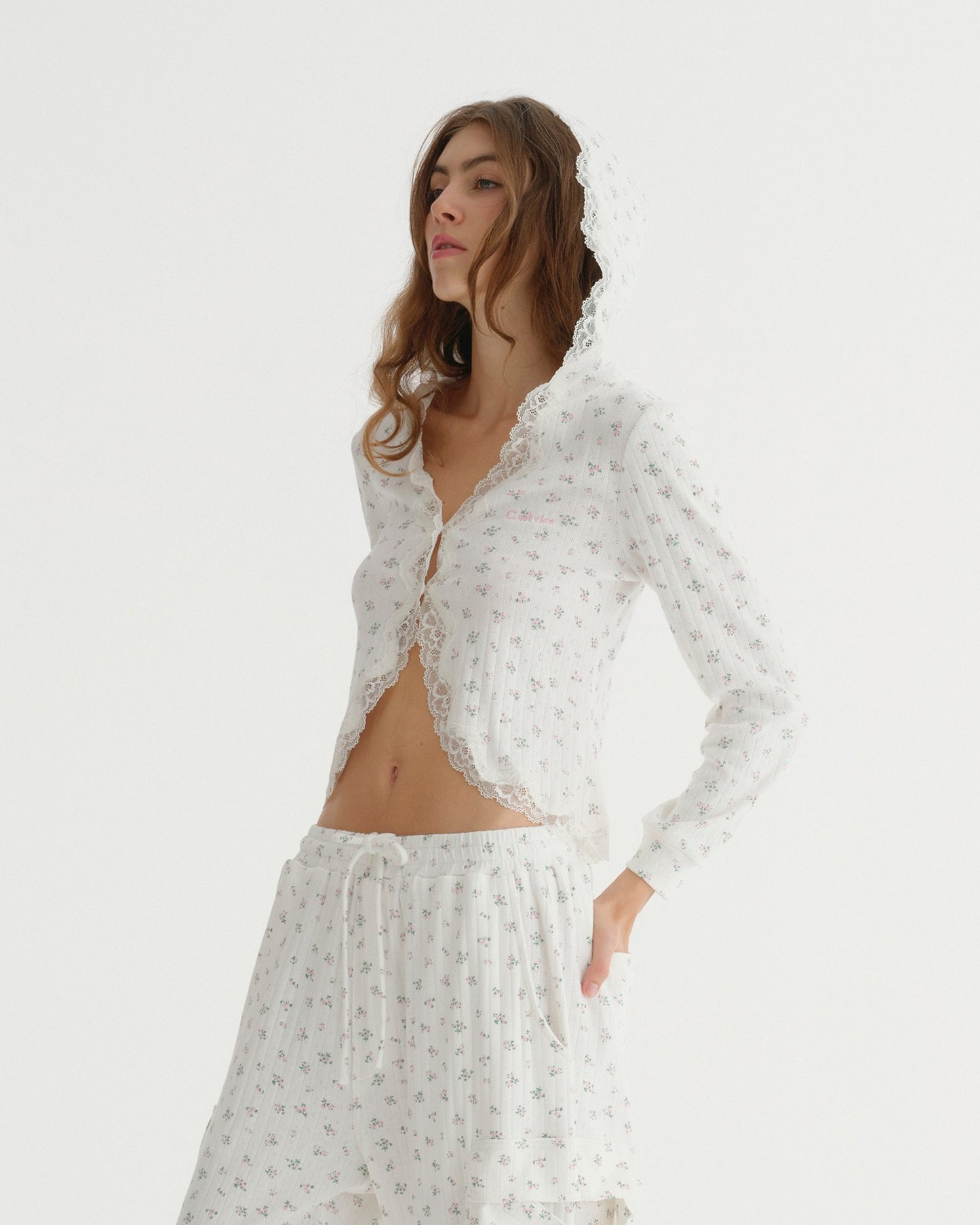 EYELET HOODIE (WHITE)