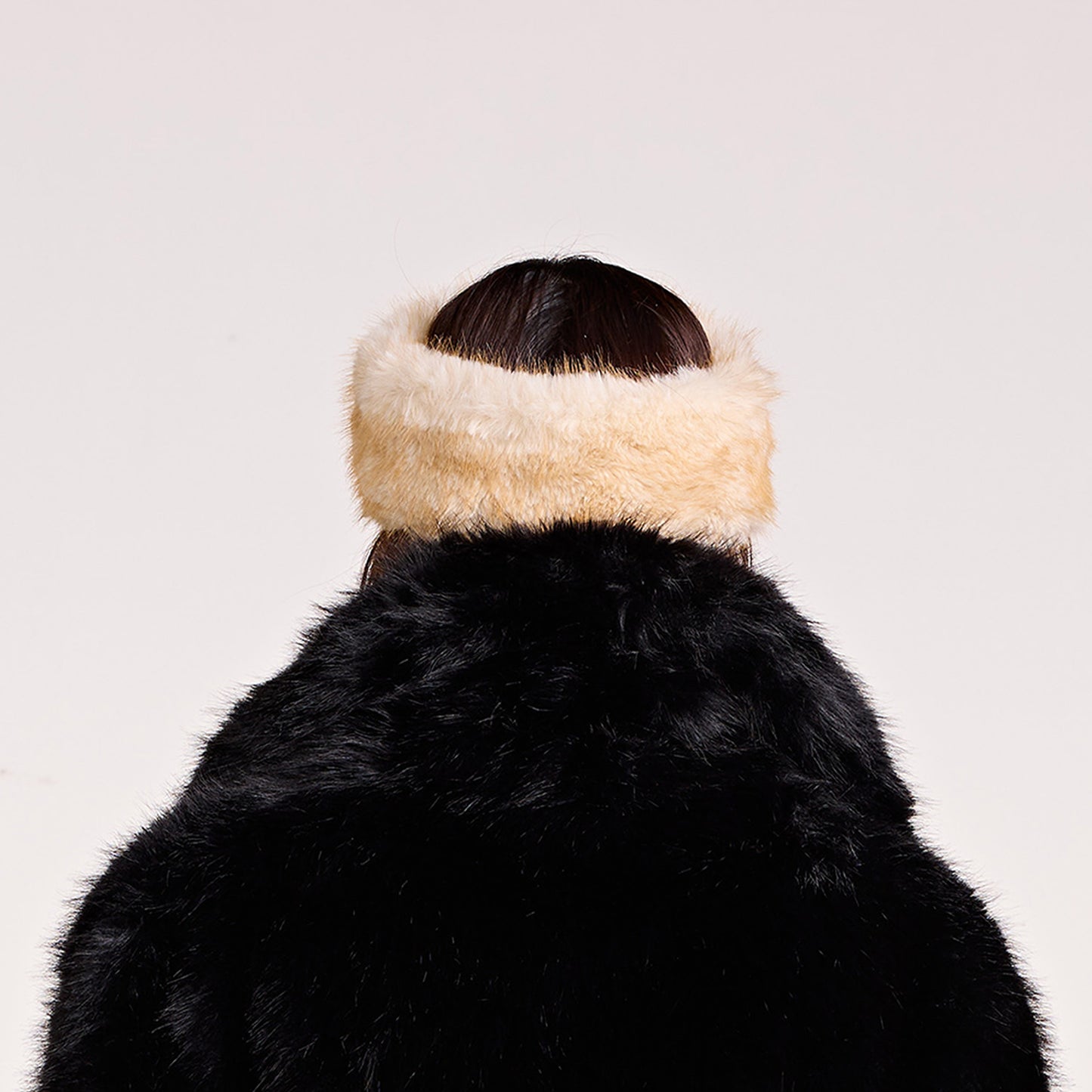 FAUX FUR HEAD BAND (CREAM)