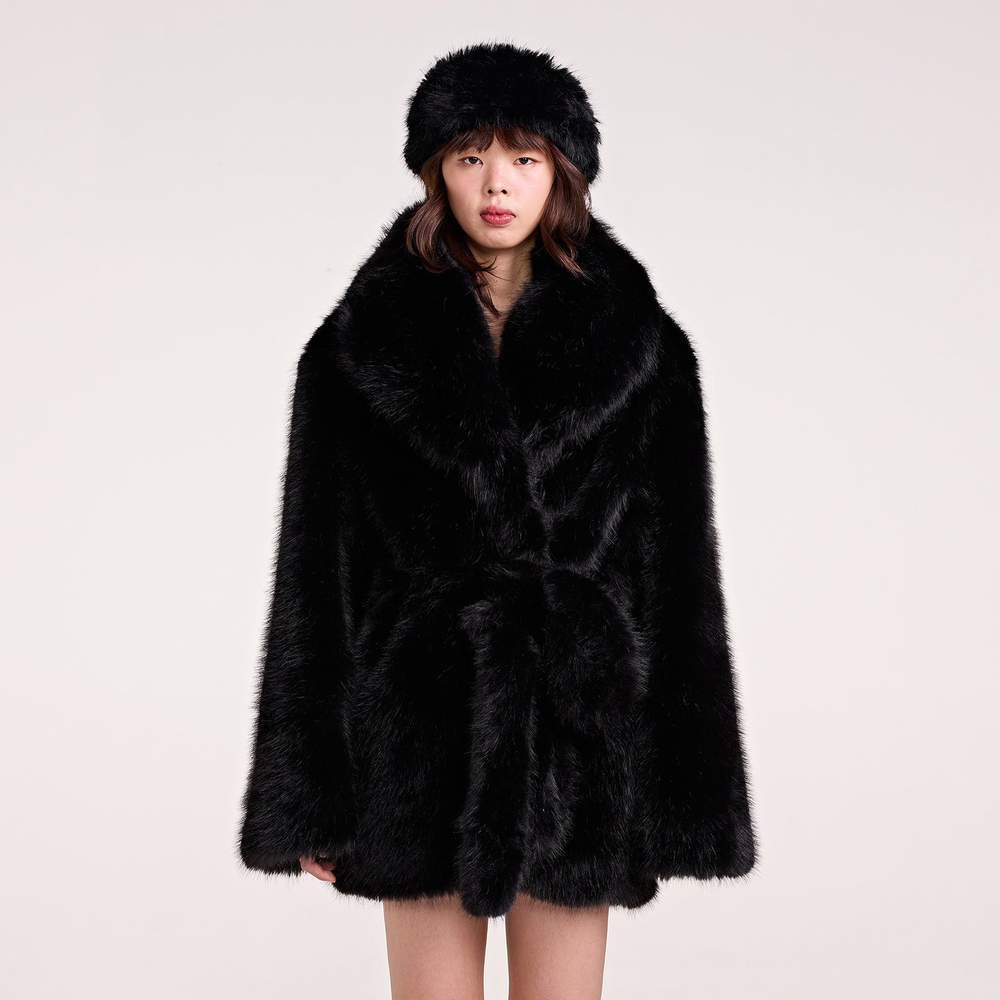 FAUX FUR HEAD BAND (BLACK)