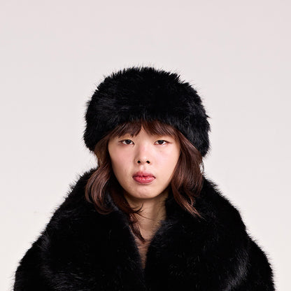 FAUX FUR HEAD BAND (BLACK)