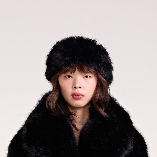 FAUX FUR HEAD BAND (BLACK)