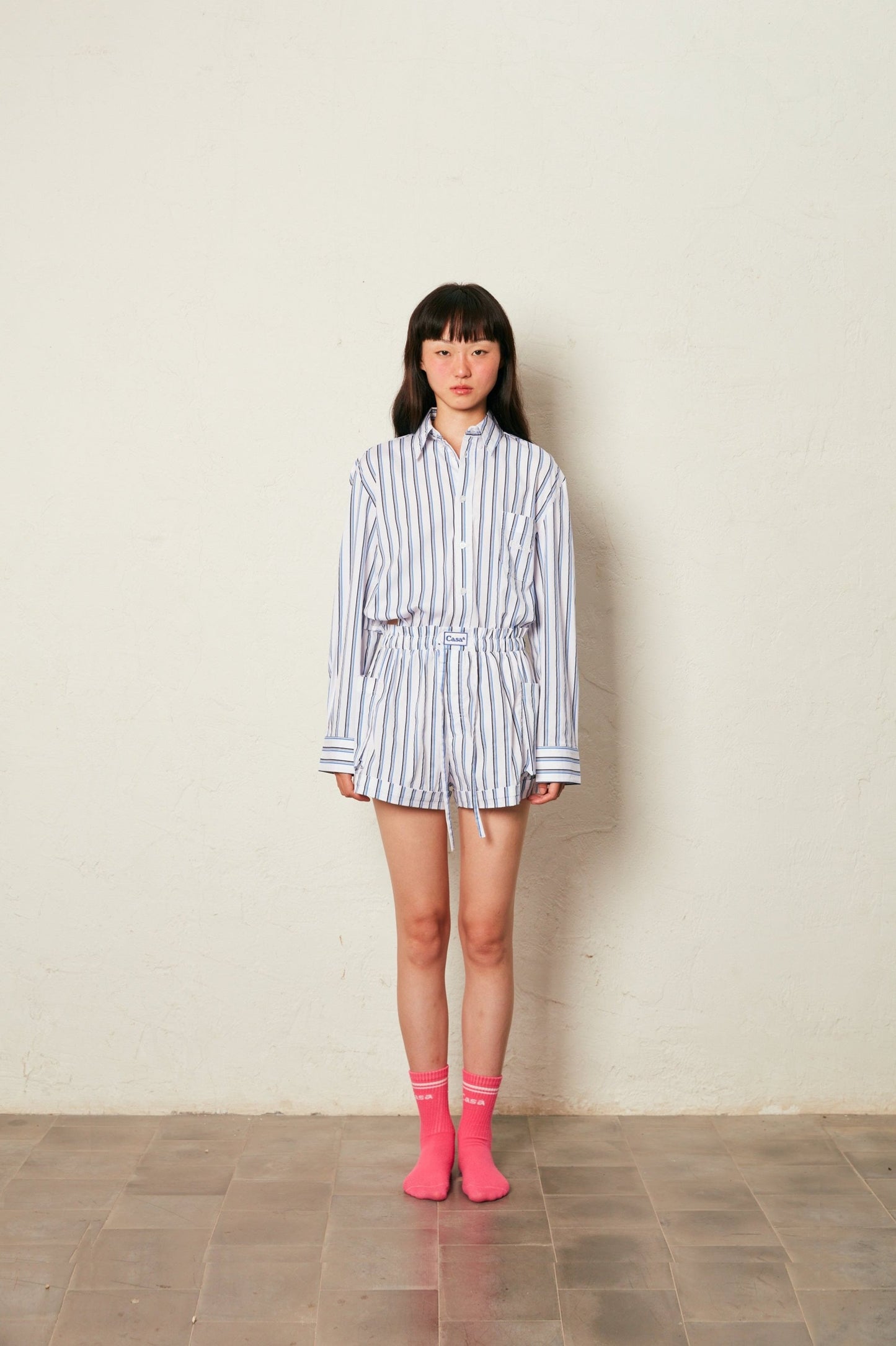 PJ CARGO SHORTS STRIPE WHITE/BLUE
