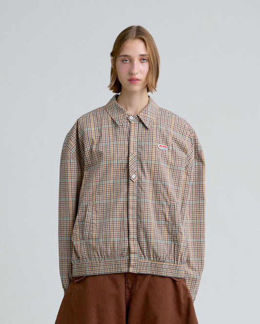GINGHAM JACKET (BROWN)