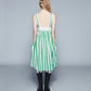 SHORT SLIP DRESS (STRIPE GREEN)