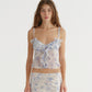 CHIFFON C FLOWER PRINT CAMISOLE (BLUE)