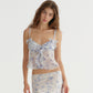 CHIFFON C FLOWER PRINT CAMISOLE (BLUE)