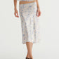 SATIN C FLOWER PRINT SKIRT (BLUE)
