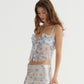 CHIFFON C FLOWER PRINT CAMISOLE (BLUE)
