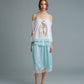 MIDI SATIN SKIRT (MINT)