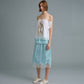 MIDI SATIN SKIRT (MINT)