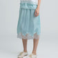 MIDI SATIN SKIRT (MINT)