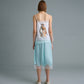 MIDI SATIN SKIRT (MINT)