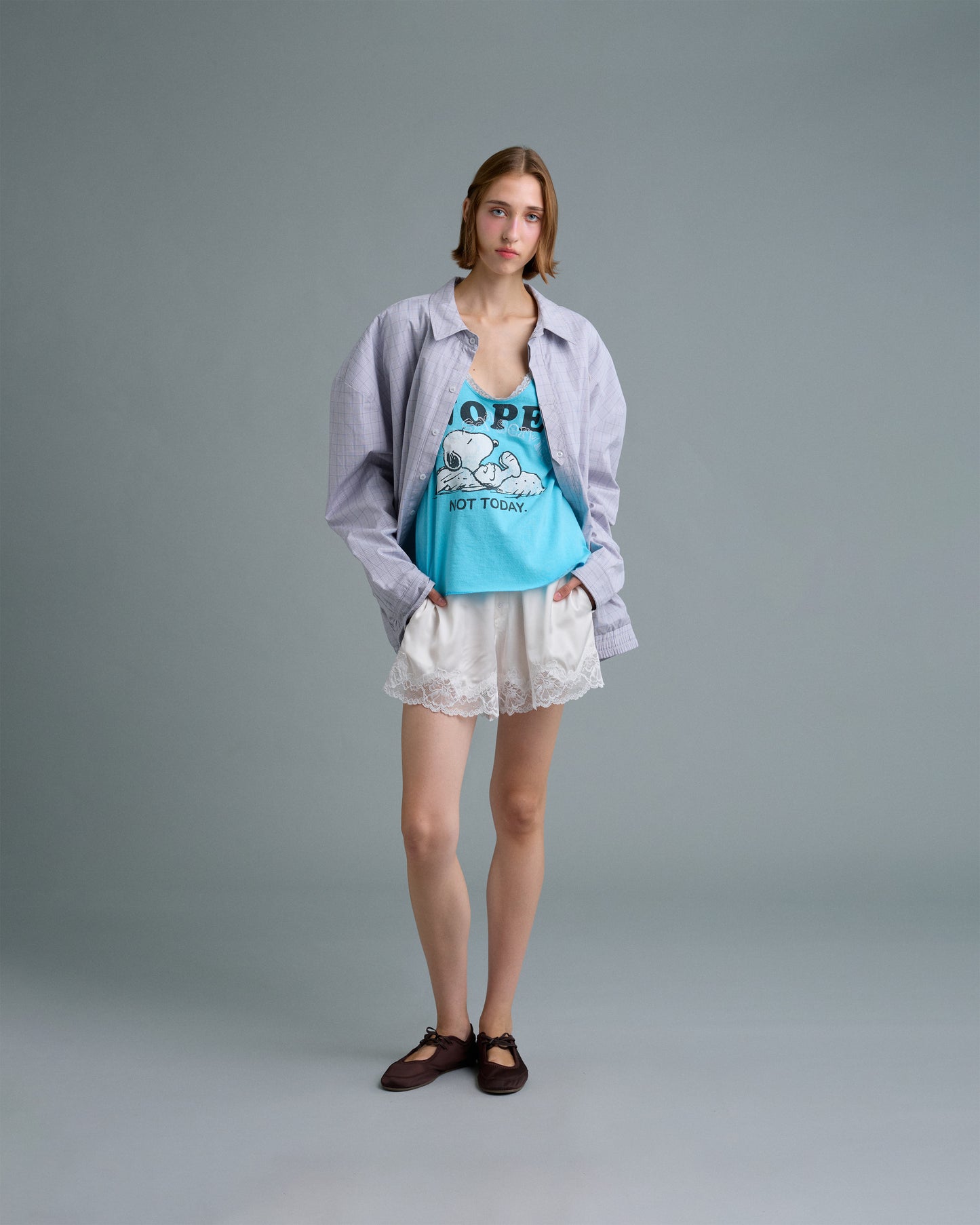 GINGHAM JACKET (GRAY)