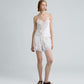 C LACE TRIMMED SATIN SHORTS (OFF WHITE)