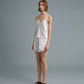 C LACE TRIMMED SATIN SHORTS (OFF WHITE)