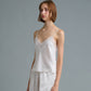 C LACE TRIMMED SATIN CAMISOLE (OFF WHITE)