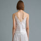 C LACE TRIMMED SATIN CAMISOLE (OFF WHITE)