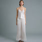C LACE TRIMMED SATIN PANTS (OFF WHITE)