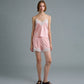 C LACE TRIMMED SATIN SHORTS (PEACH)