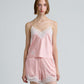 C LACE TRIMMED SATIN CAMISOLE (PEACH)