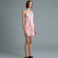 C LACE TRIMMED SATIN SHORTS (PEACH)