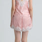 C LACE TRIMMED SATIN SHORTS (PEACH)