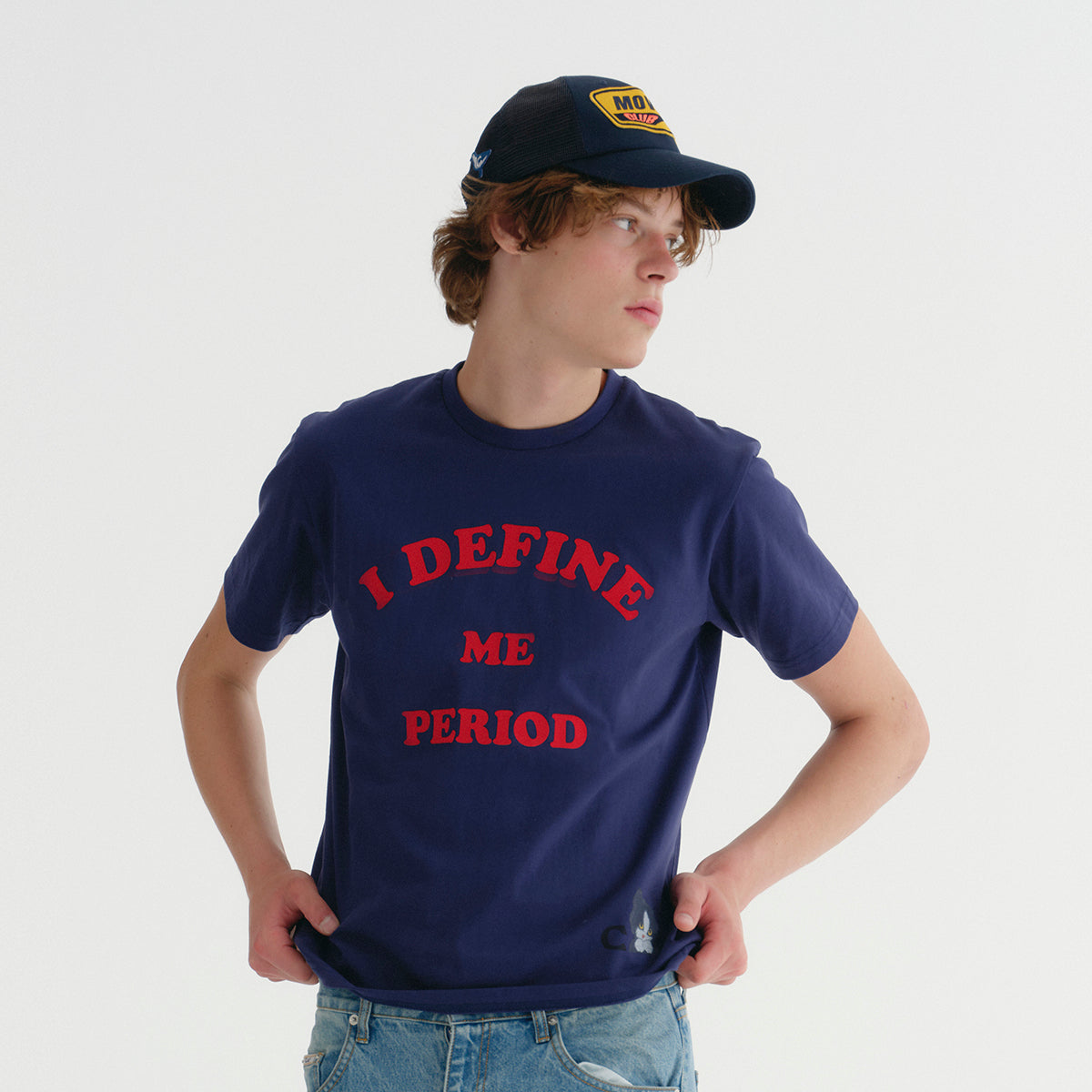 HARRY TEE NAVY (FIRM COTTON)