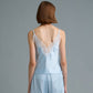 C LACE TRIMMED SATIN CAMISOLE (ฺBLUE)