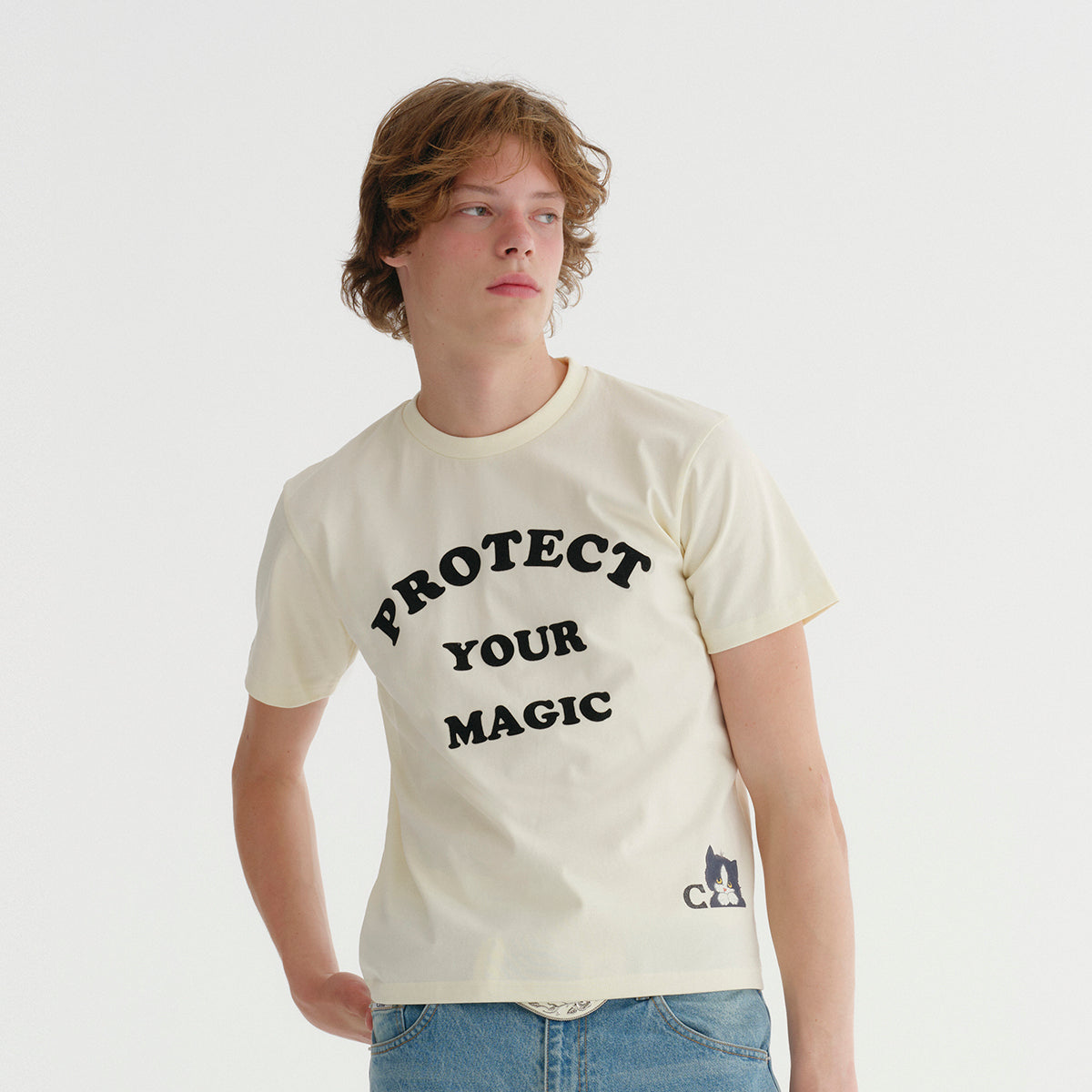 HARRY TEE CREAM (FIRM COTTON)