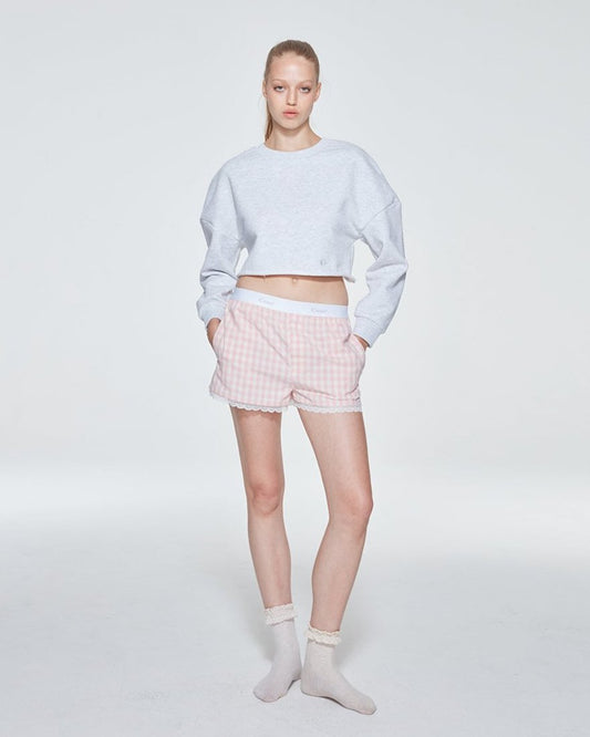 TERRY CROPPED TOP (GREY)