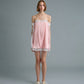 SQUARE SATIN MINI DRESS (PEACH)