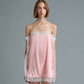 SQUARE SATIN MINI DRESS (PEACH)