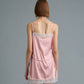 SQUARE SATIN MINI DRESS (PEACH)