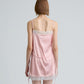 SQUARE SATIN MINI DRESS (PEACH)