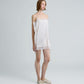 SQUARE SATIN MINI DRESS (OFF WHITE)