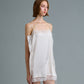 SQUARE SATIN MINI DRESS (OFF WHITE)