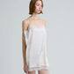SQUARE SATIN MINI DRESS (OFF WHITE)