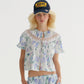 BLUE FLORAL BLOUSE