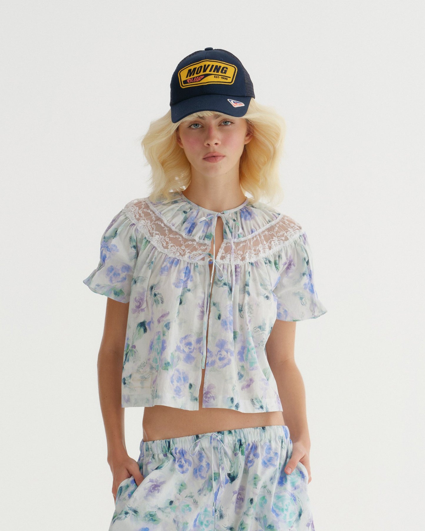 BLUE FLORAL BLOUSE