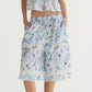 BLUE FLORAL BERMUDA SHORTS