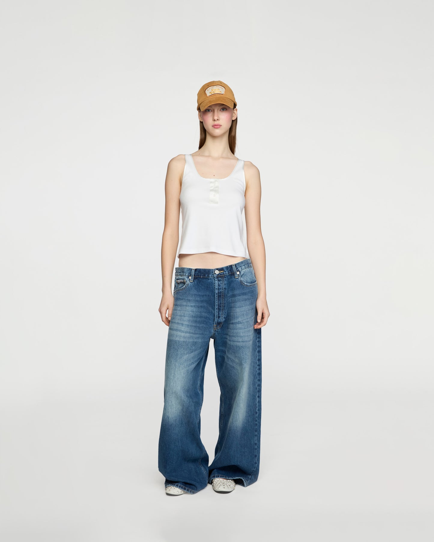 SATIN TRIM TANK TOP