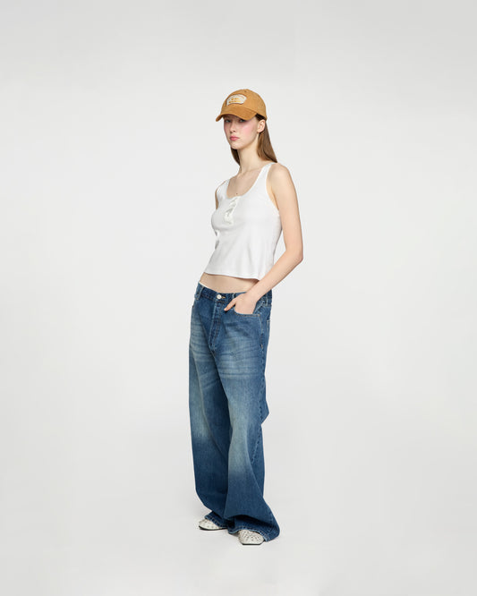 SATIN TRIM TANK TOP