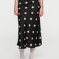 BLACK POLKA DOT MIDI SKIRT