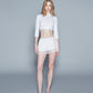 LACE TRIMMED MINI SKIRT