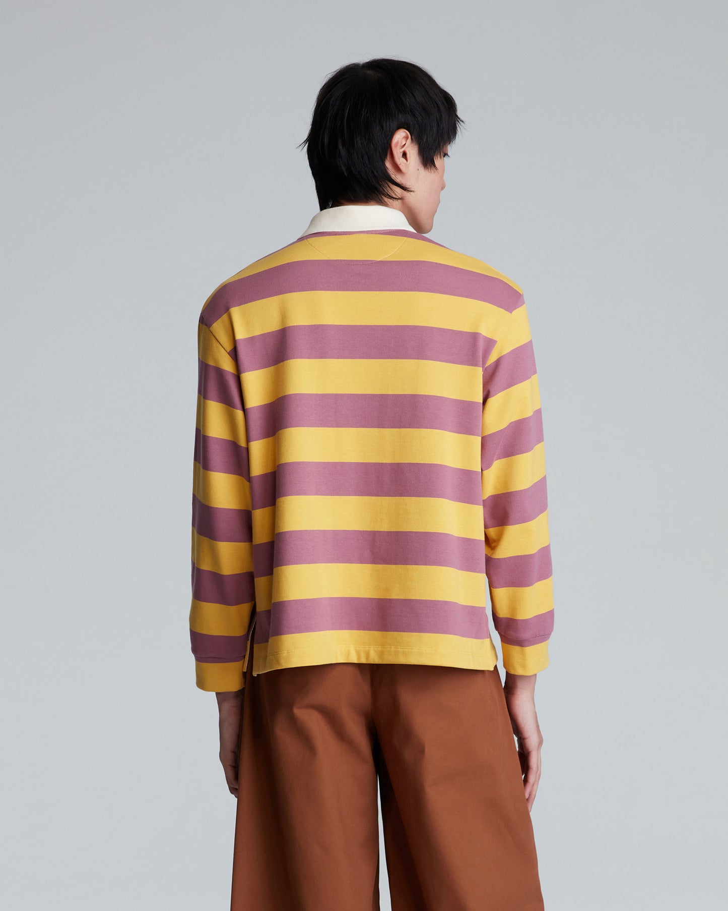 POLO STRIPE PURPLE TOP