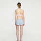BABY BLUE RIBBED WAISTED SHORTS