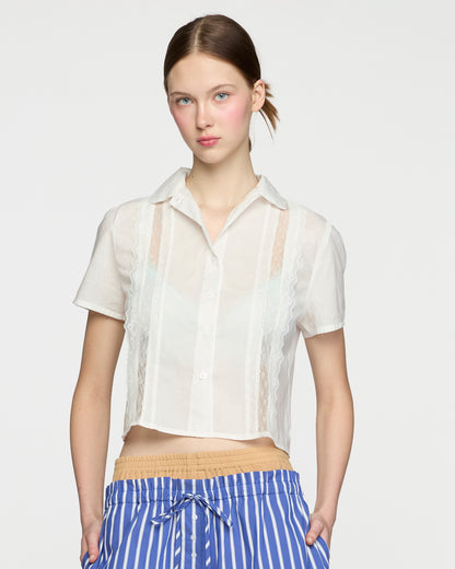 AIRY COTTON SHORT SLEEVE TOP