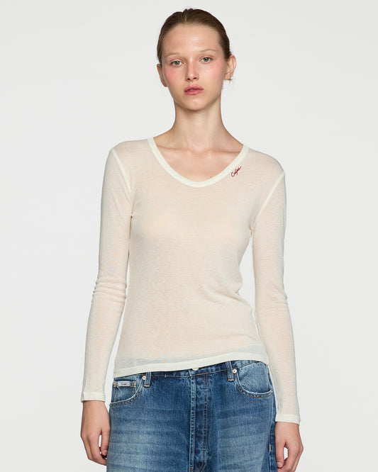SHEER TOP (CREAM)