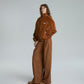 FAUX FUR FRONT ZIP JACKET